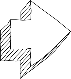 arrow right 3 from the 3D Basic (Hatch) shape library
