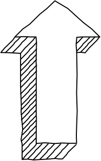 arrow up from the 3D Basic (Hatch) shape library