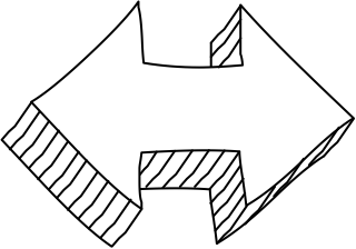 Two-Sided Arrow from the 3D Basic (Hatch) shape library
