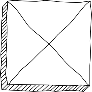 Box With Diagonal Cross from the 3D Basic (Hatch) shape library