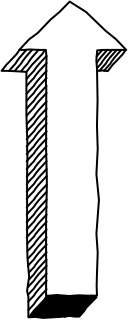 arrow up 2 from the 3D Basic (Hatch) shape library