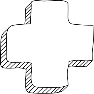 Cross from the 3D Basic (Hatch) shape library