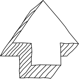 arrow up 3 from the 3D Basic (Hatch) shape library