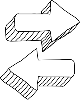 Double Arrow from the 3D Basic (Hatch) shape library