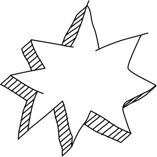 Burst from the 3D Basic (Hatch) shape library