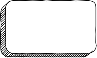 rectangle rounded from the 3D Basic (Hatch) shape library