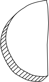 Half Circle from the 3D Basic (Hatch) shape library