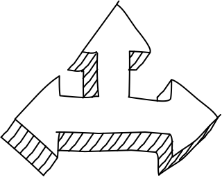 Three Arrow Juncture from the 3D Basic (Hatch) shape library