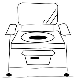 Commode chair from the Aged Care 2 shape library
