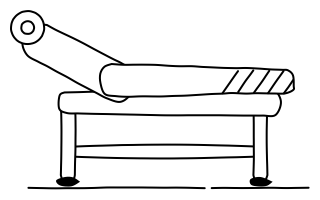 Examination couch from the Aged Care 2 shape library