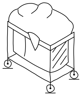 Laundry trolley from the Aged Care 2 shape library