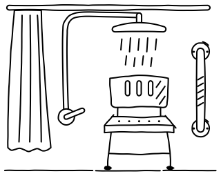 Accessible Shower from the Aged Care 2 shape library