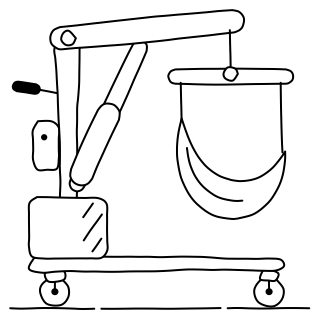 Transfer hoist from the Aged Care 2 shape library