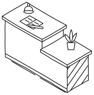 Reception Desk from the Aged Care 2 shape library