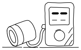 Blood pressure monitor from the Aged Care 2 shape library