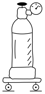Oxygen cylinder from the Aged Care 2 shape library
