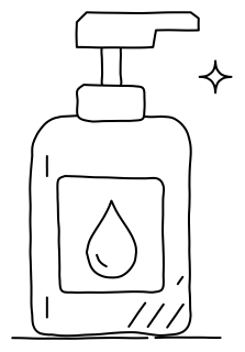 Hand sanitizer from the Aged Care 2 shape library