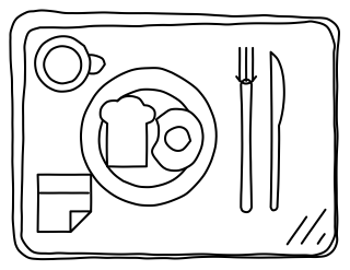 Meal tray from the Aged Care 2 shape library