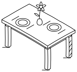 Dining Table from the Aged Care 2 shape library