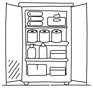 Supply cupboard from the Aged Care 2 shape library