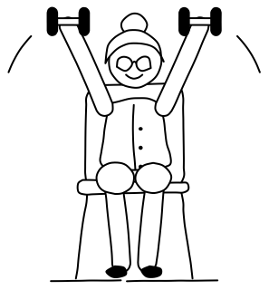 Seated exercise from the Aged Care 2 shape library