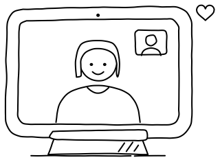 Video call from the Aged Care 2 shape library