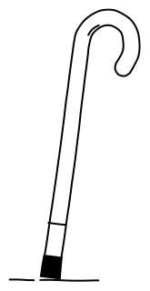 Walking cane from the Aged Care 2 shape library