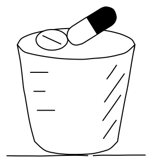 Medication cup from the Aged Care 2 shape library