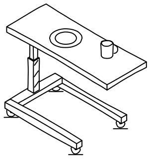 Overbed Table from the Aged Care 2 shape library