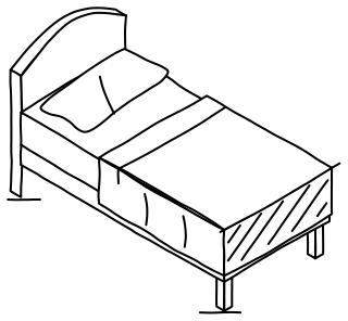 Single Bed from the Aged Care 2 shape library