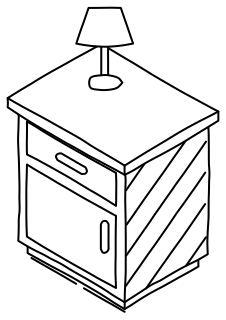 Bedside Cabinet from the Aged Care 2 shape library