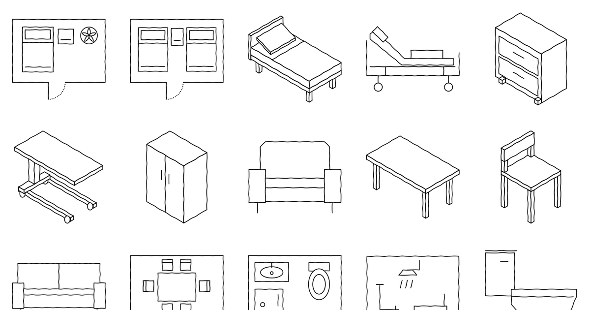 A selection of shapes from Aged Care