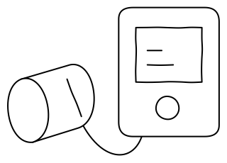 Blood pressure monitor from the aged-care shape library