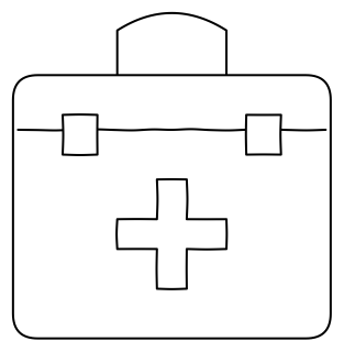 First aid kit from the aged-care shape library