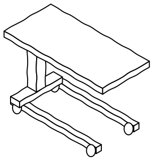 Overbed Table from the aged-care shape library
