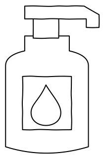 Hand sanitizer from the aged-care shape library
