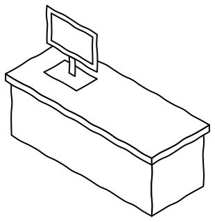 Reception Desk from the aged-care shape library