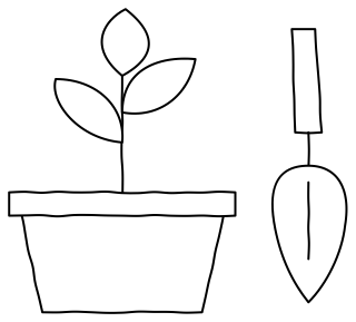 Gardening from the aged-care shape library