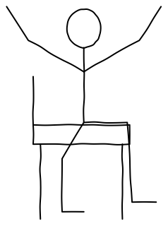 Seated exercise from the aged-care shape library