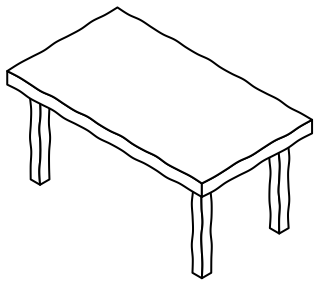 Dining Table from the aged-care shape library