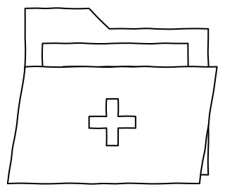 Care plan folder from the aged-care shape library
