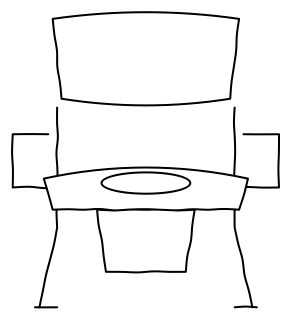 Commode chair from the aged-care shape library