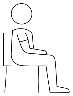 Resident seated from the aged-care shape library