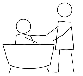 Bathing assistance from the aged-care shape library