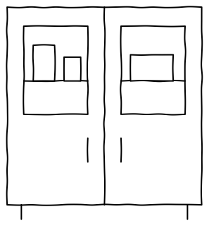 Supply cupboard from the aged-care shape library