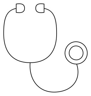 Stethoscope from the aged-care shape library