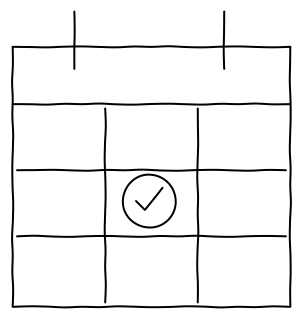Appointment calendar from the aged-care shape library