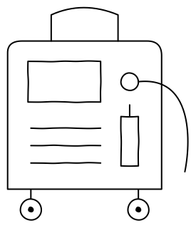 Oxygen concentrator from the aged-care shape library