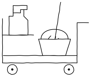 Cleaning cart from the aged-care shape library