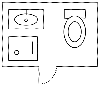 Bathroom from the aged-care shape library